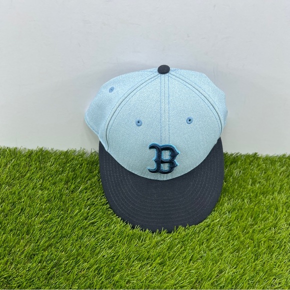 New Era BOSTON RED SOX 59Fifty MLB Baseball  Blue Fitted Hat Cap Size 7 1/4 - Picture 7 of 7